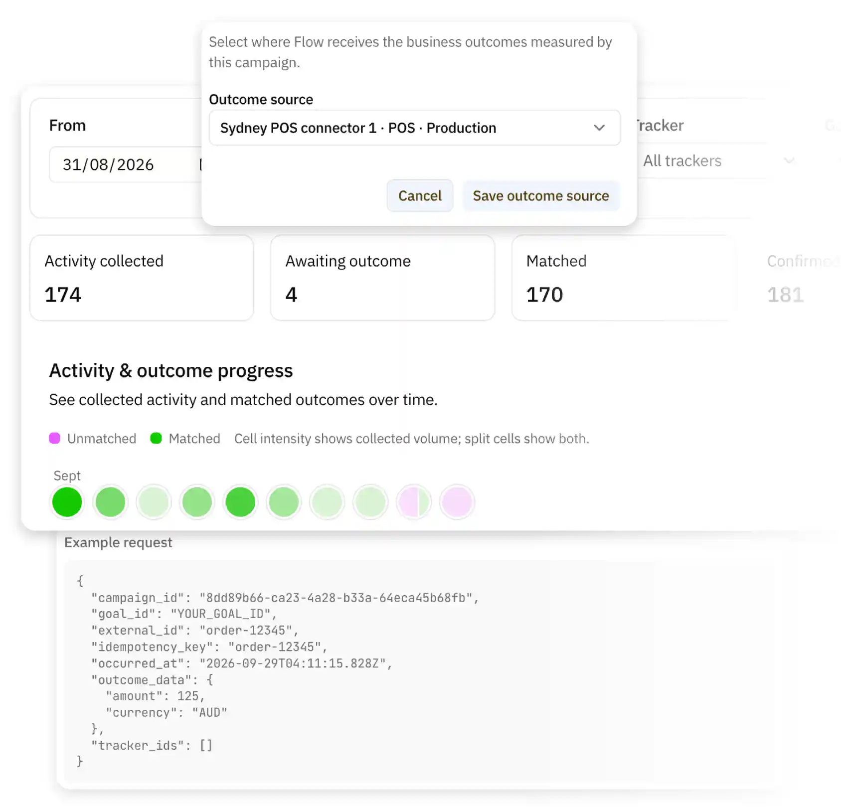 Flexible outcome collection