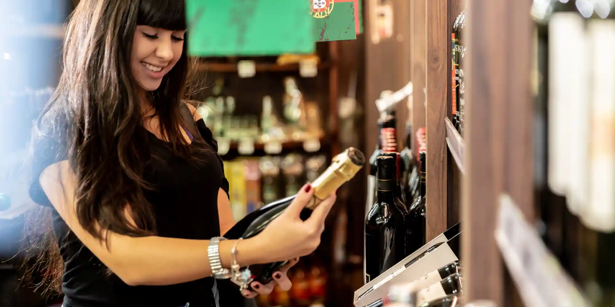 A customer completing an in-store purchase after seeing a digital campaign