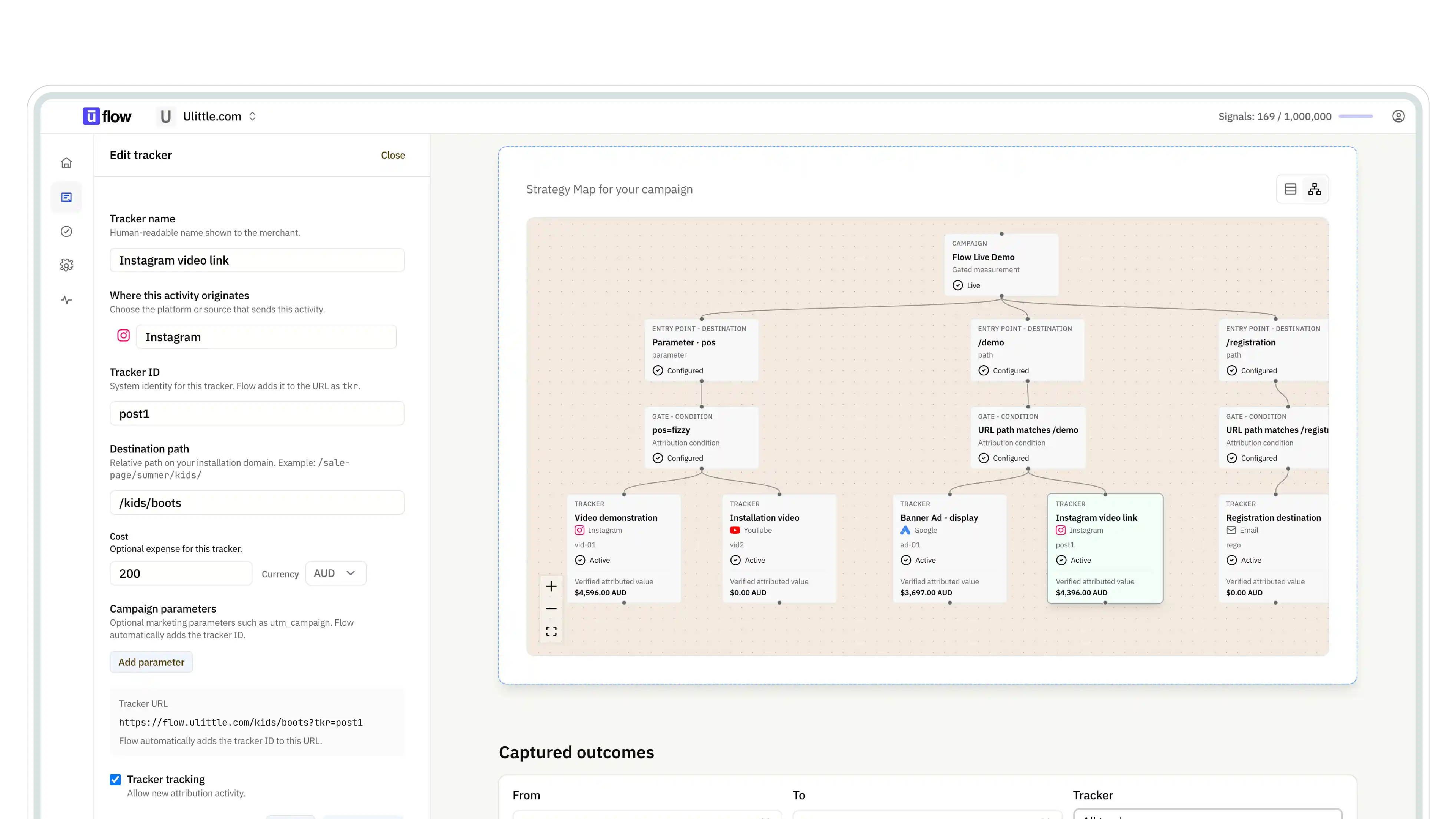 Ulittle Flow revenue evidence dashboard